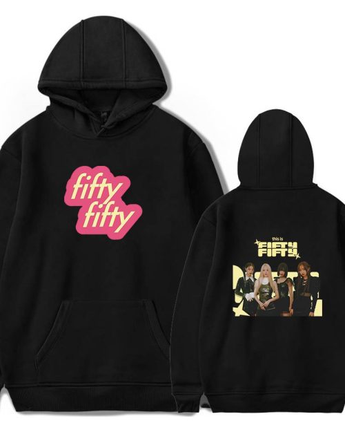 FIFTY FIFTY Pink Logo Hoodie